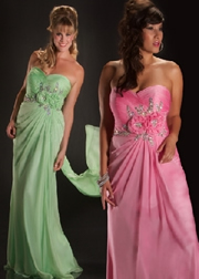 Coral Purple plus size prom dress by Mac Duggal